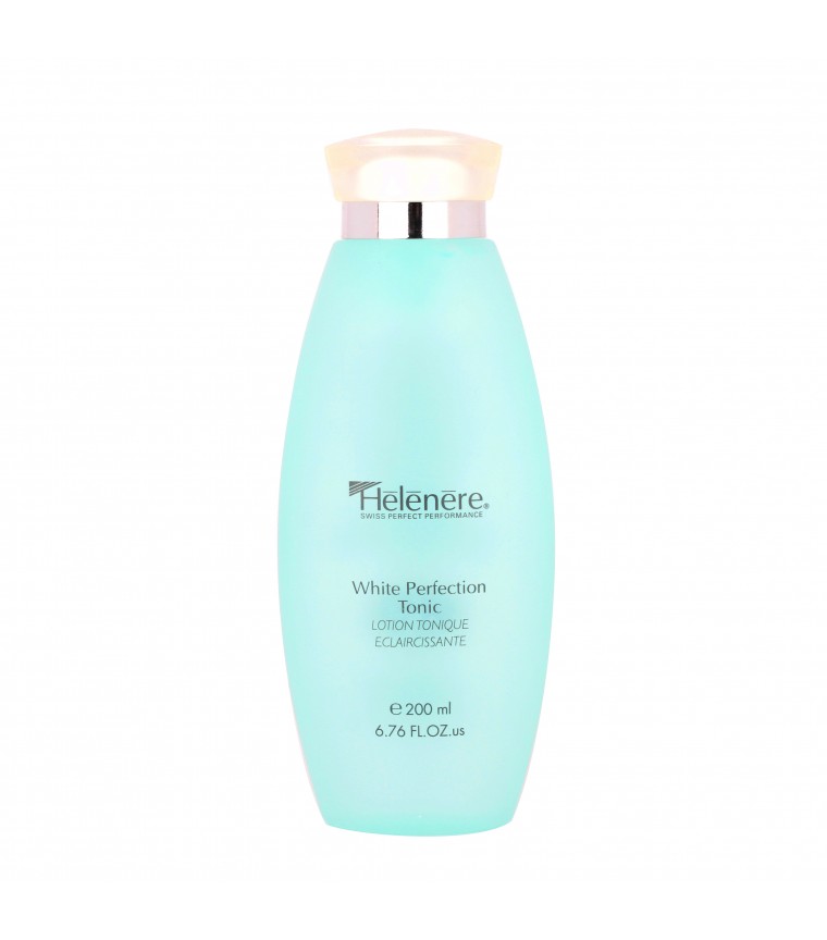 WHITE PERFECTION TONIC (W701) : This refreshing tonic lotion, with a lightening effect, will remove the dead cells from the skin and leave it soft. It prepares the epidermis to receive the next cares. Apply to neck and face using a cotton wool to remove White Perfection Emulsion and/or throughout the day for a refreshing moment.