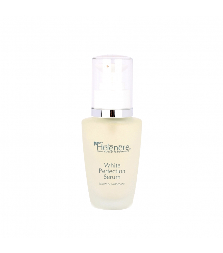 WHITE PERFECTION SERUM (W703) : Highly concentrated in carefully chosen lightening ingredients, this serum tones down differences in pigmentation, shades of age spots and patches of brown skin resulting from normal factors. Apply to perfectly cleansed neck and face morning and evening before applying the White Perfection Day & Night Cream (W704).